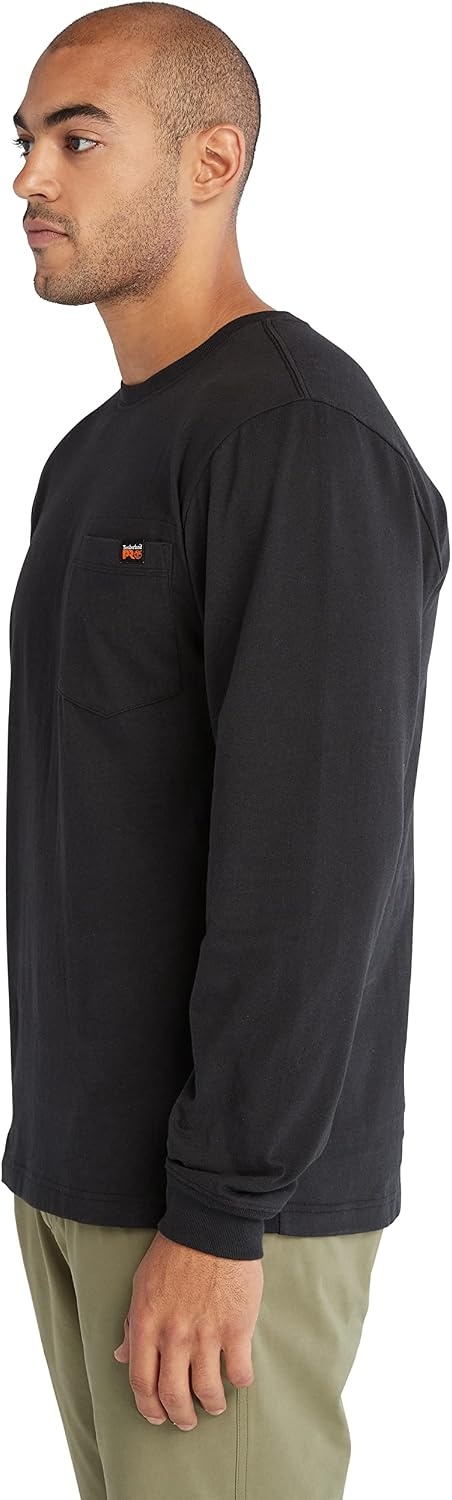 Timberland unisex-adult Core Pocket Long-sleeve T-shirtOutdoors Equipment(Black)