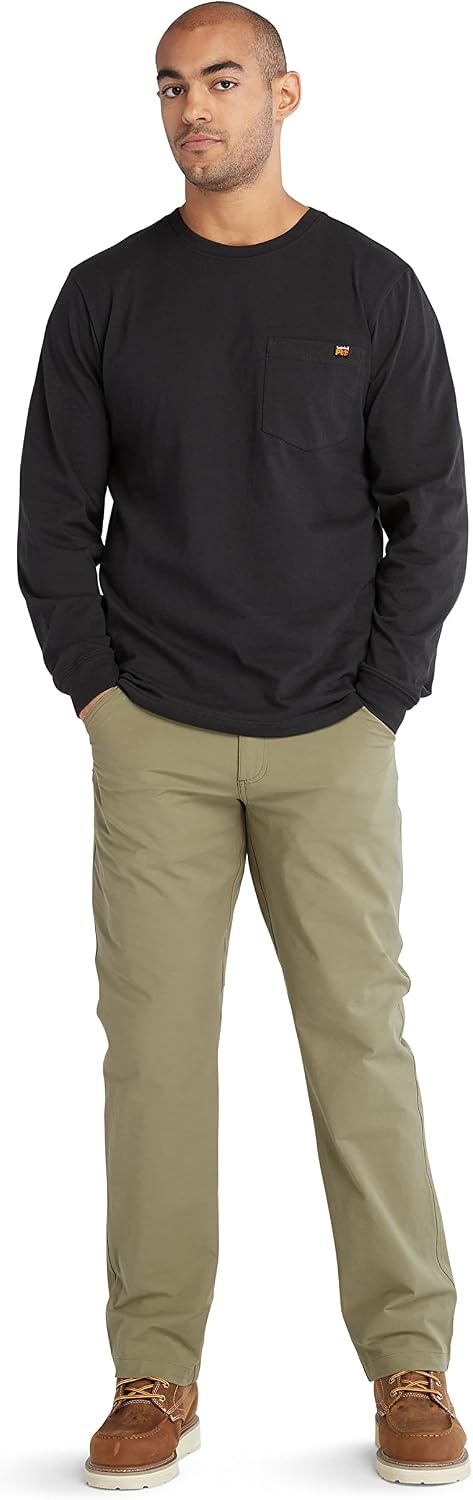 Timberland unisex-adult Core Pocket Long-sleeve T-shirtOutdoors Equipment(Black)
