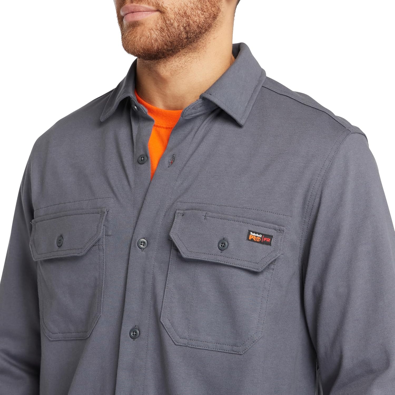 Timberland PRO FR Cotton Core Button Front Shirt(Charcoal)