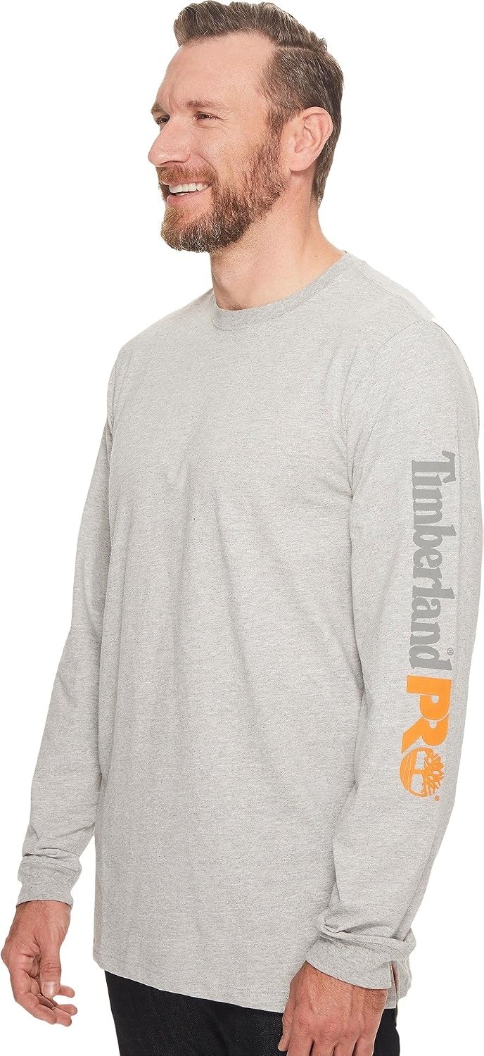 Timberland PRO Base Plate Blended Long Sleeve T-Shirt with Logo(Grey)