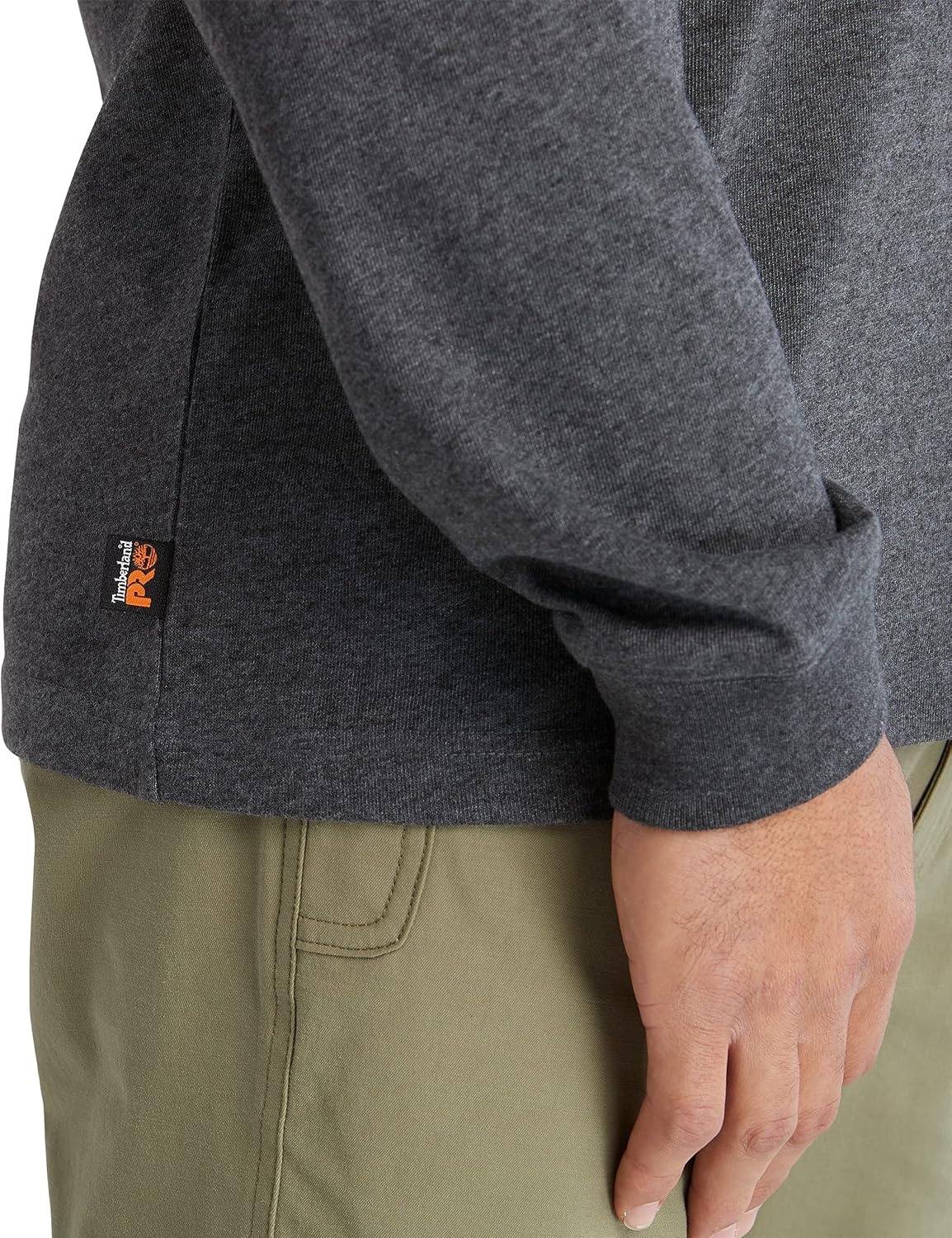 Timberland unisex-adult Core Pocket Long-sleeve T-shirtOutdoors Equipment(Deepest Grey Heather)