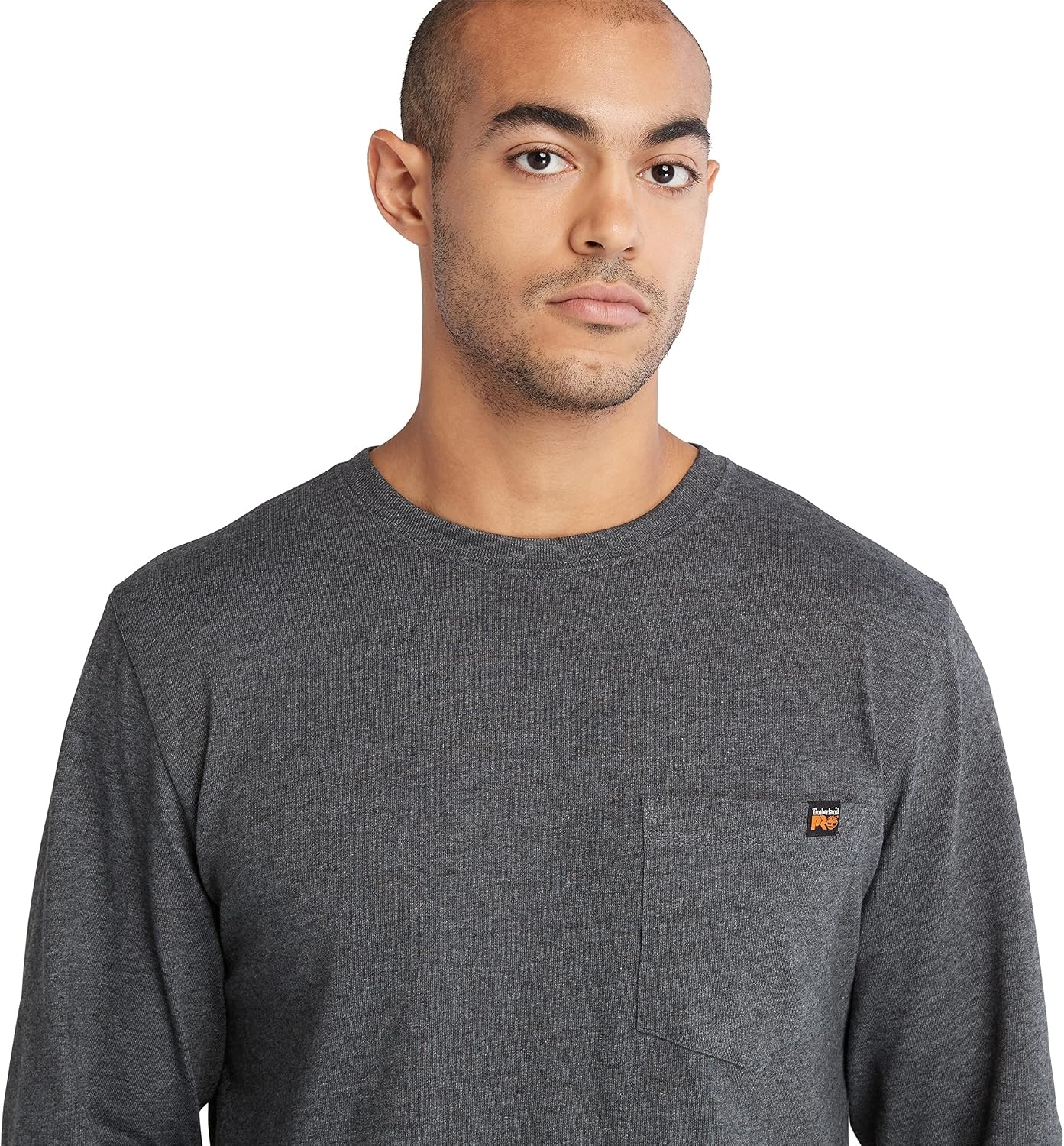 Timberland unisex-adult Core Pocket Long-sleeve T-shirtOutdoors Equipment(Deepest Grey Heather)