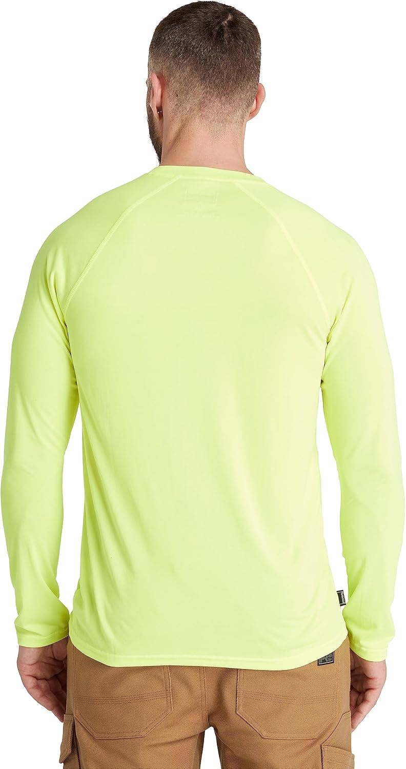 Timberland PRO Men’s Wicking Good Long-Sleeve T-Shirt 2.0(Bright Yellow)