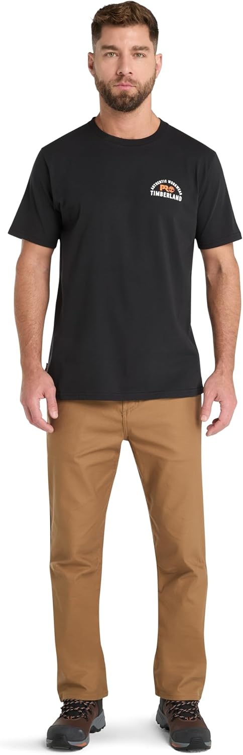 Timberland PRO Men’s Authentic Workwear Short-Sleeve Graphic T-Shirt(Black)