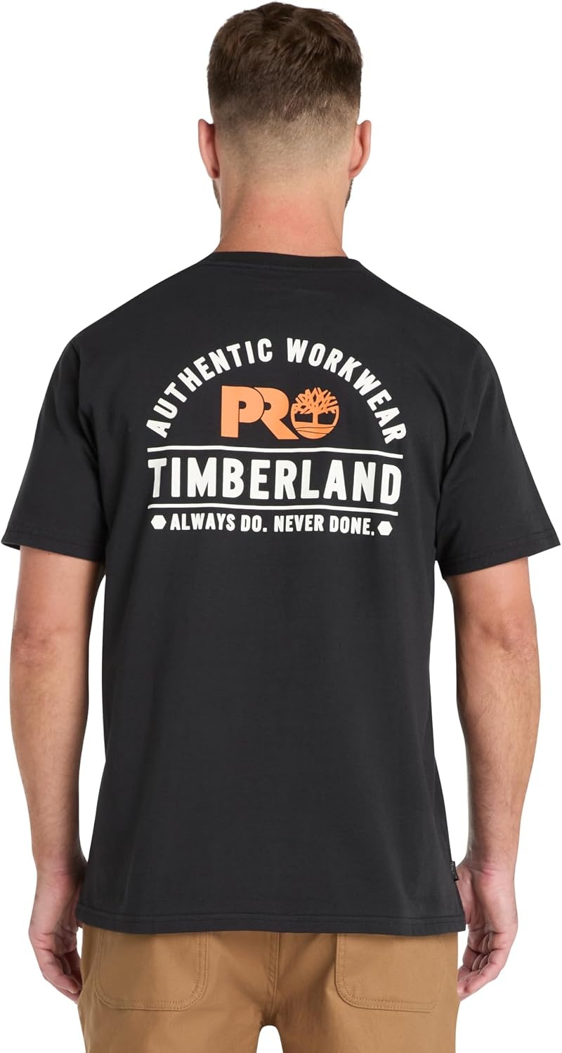 Timberland PRO Men’s Authentic Workwear Short-Sleeve Graphic T-Shirt(Black)