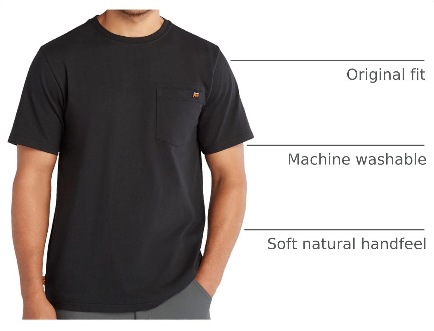 Timberland PRO Core Pocket Short Sleeve T-Shirt(Black)