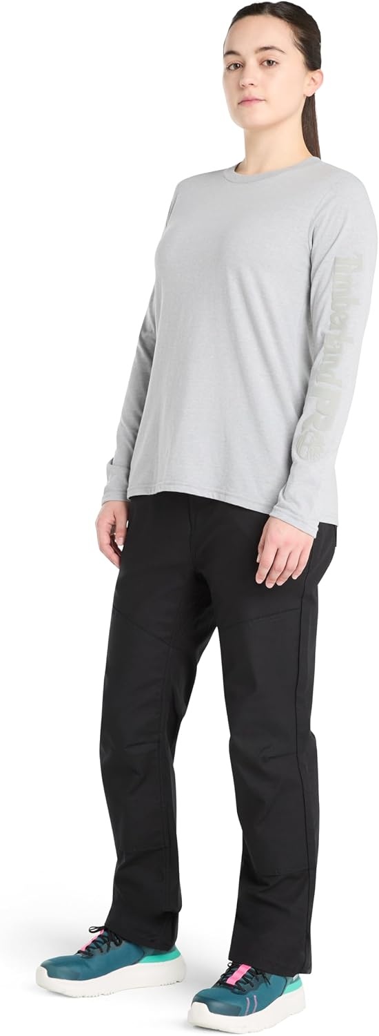 Timberland PRO Women’s Cotton Core Long-Sleeve T-Shirt(Medium Grey Heather)