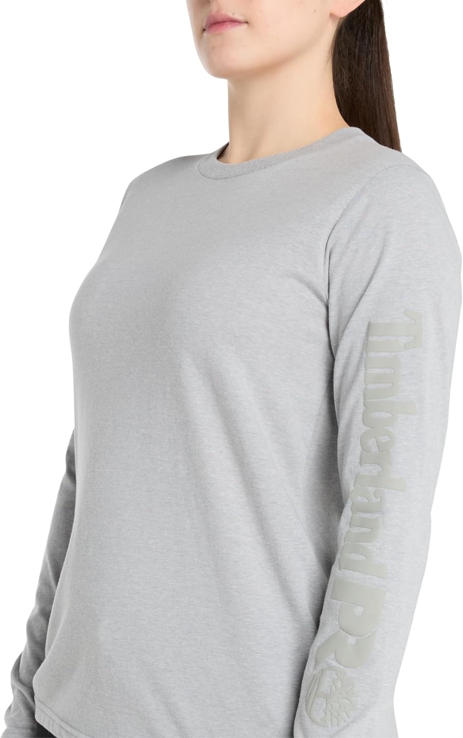 Timberland PRO Women’s Cotton Core Long-Sleeve T-Shirt(Medium Grey Heather)