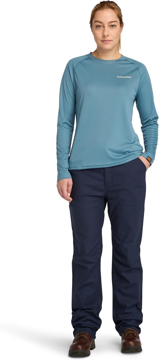 Timberland PRO Women’s Wicking Good Long-Sleeve T-Shirt(Bluestone)