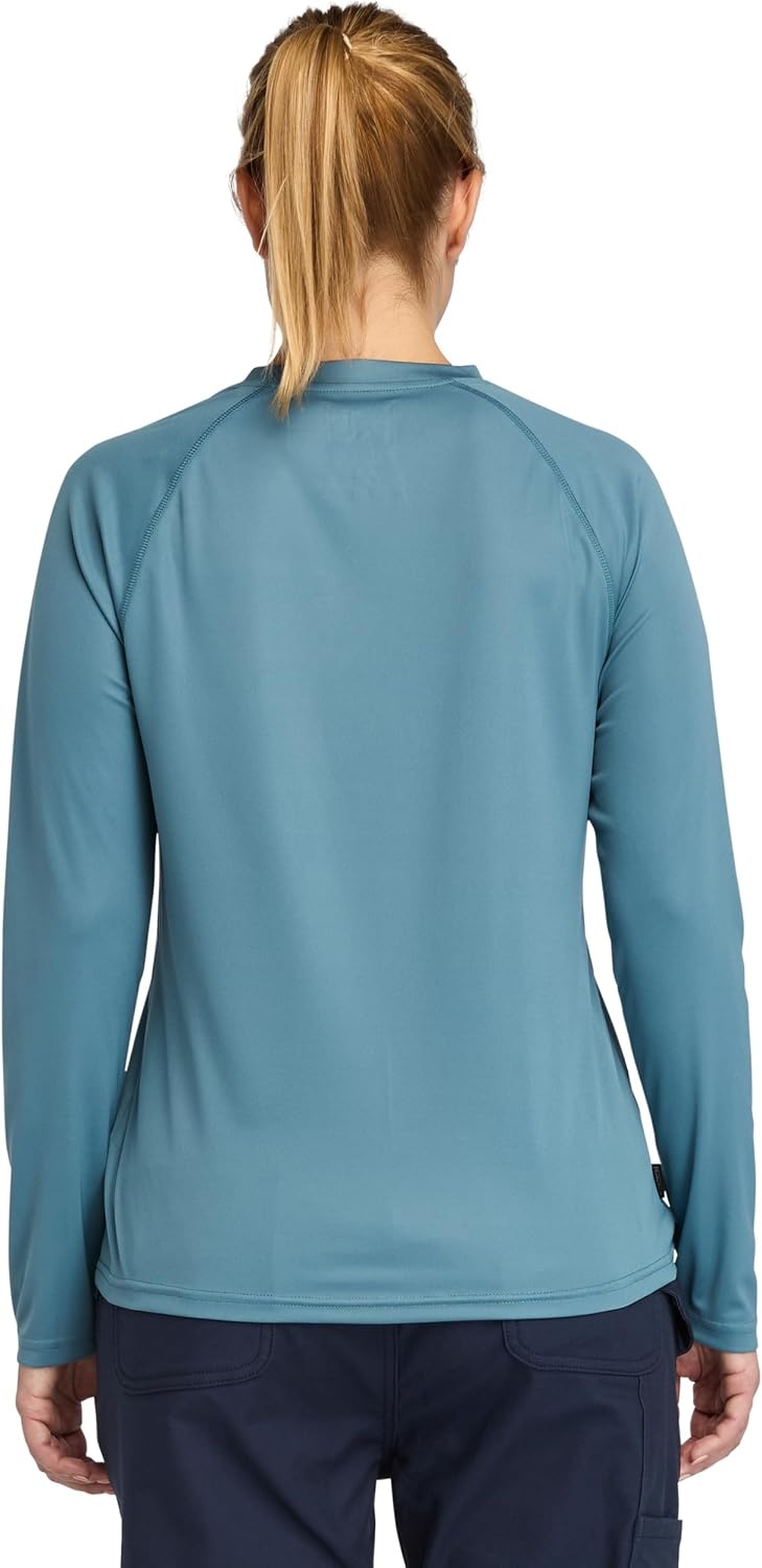 Timberland PRO Women’s Wicking Good Long-Sleeve T-Shirt(Bluestone)
