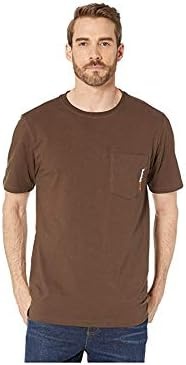Timberland PRO Men’s Base Plate Blended Short-Sleeve T-Shirt(Dark Brown)