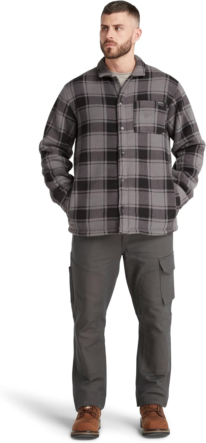 Timberland PRO Men’s Gritman Check Heavy-Weight Fleece Shirt(Tornado Tartan)