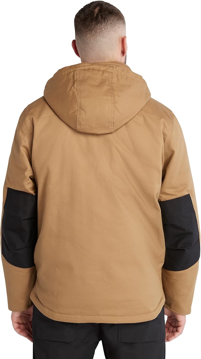 Timberland PRO Men’s Ironhide Hooded Insulated Jacket, Dark Wheat, 2X-Large