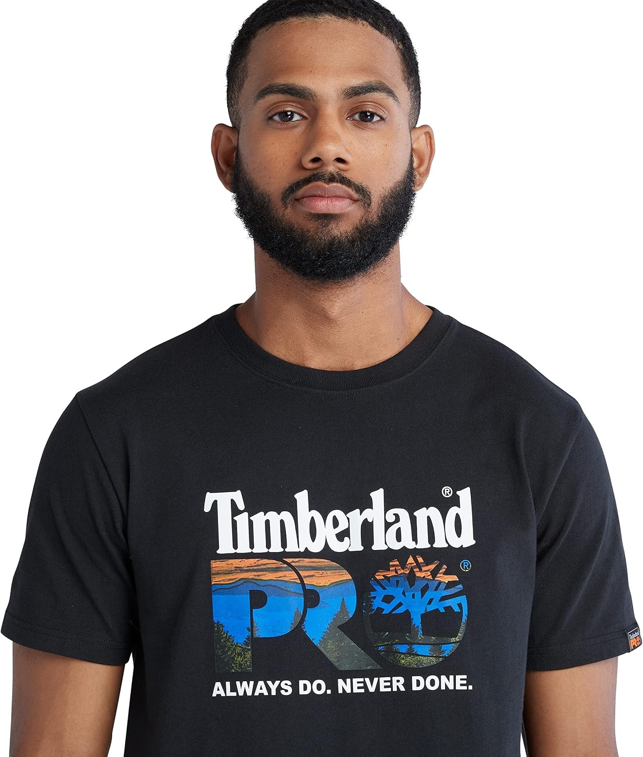 Timberland PRO Men’s Core Chest Logo Short-Sleeve T-Shirt(Black)