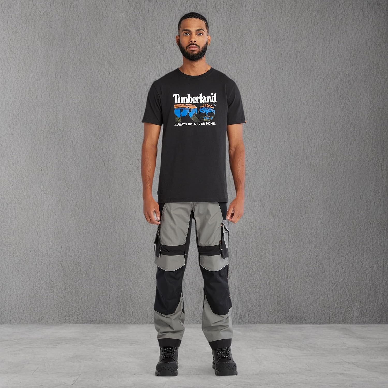 Timberland PRO Men’s Core Chest Logo Short-Sleeve T-Shirt(Black)