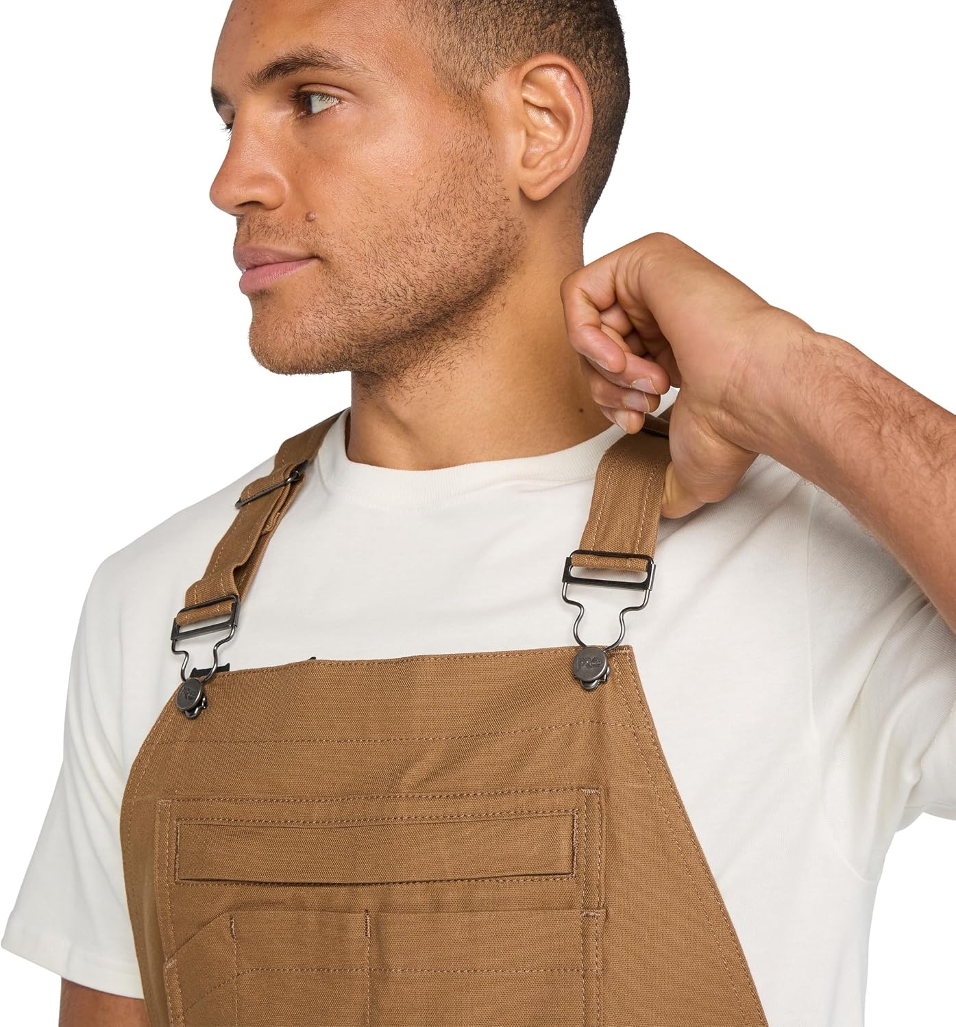Timberland PRO mens Gritman Flex Canvas Bib(Dark Wheat)