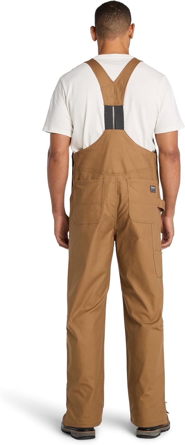 Timberland PRO mens Gritman Flex Canvas Bib(Dark Wheat)