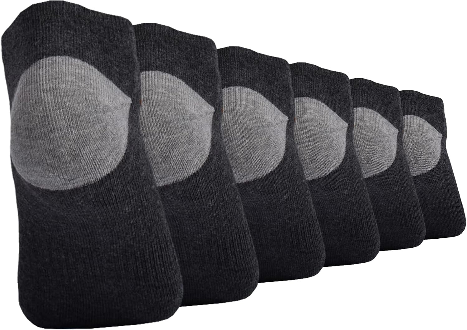 Timberland PRO mens 6-pack Performance Low Cut Socks(Charcoal Heather)