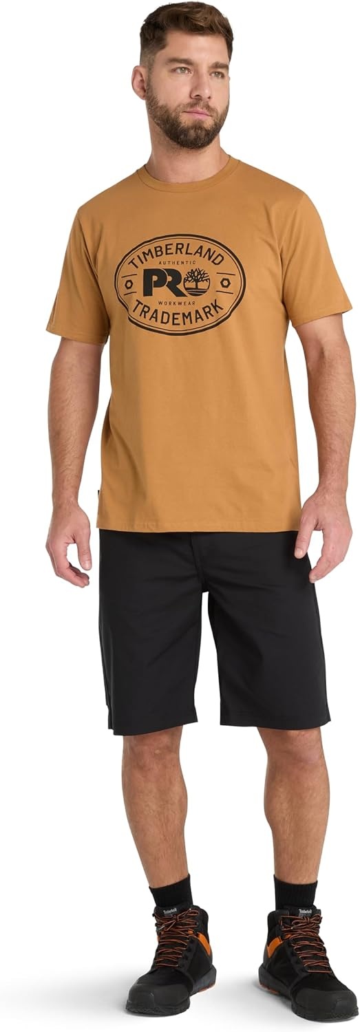 Timberland PRO Men’s Trademark Graphic Short-Sleeve T-Shirt(Wheat Boot)