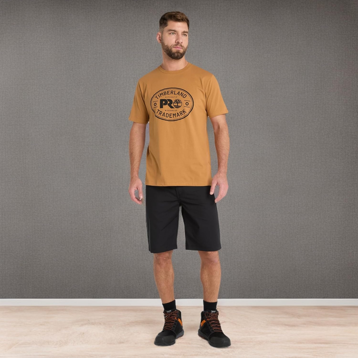 Timberland PRO Men’s Trademark Graphic Short-Sleeve T-Shirt(Wheat Boot)