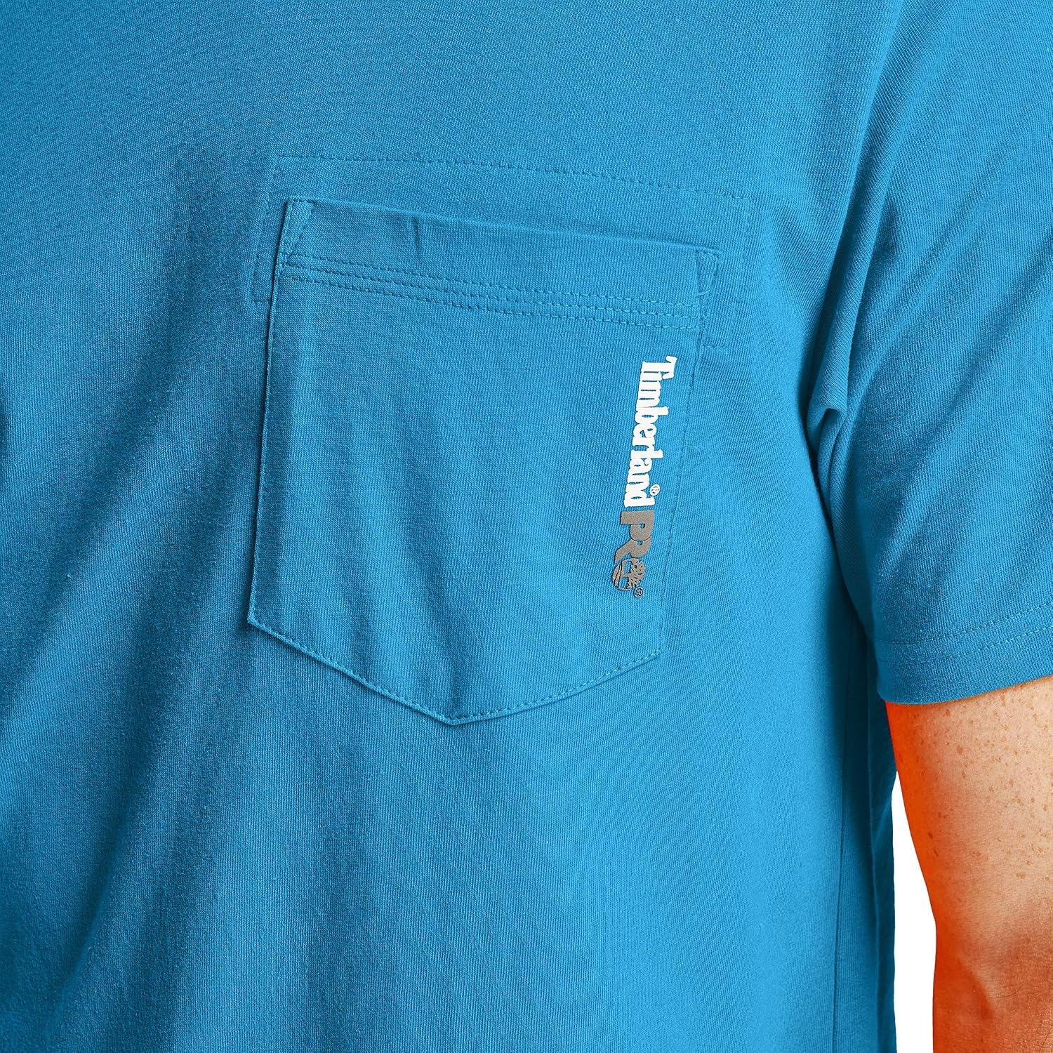 Timberland PRO Men’s Base Plate Blended Short-Sleeve T-Shirt(Vallarta Blue)