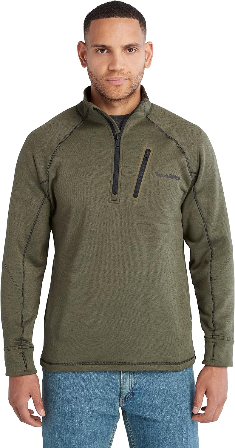 Timberland PRO Reaxion 1/4 Zip Fleece(Burnt Olive Heather)