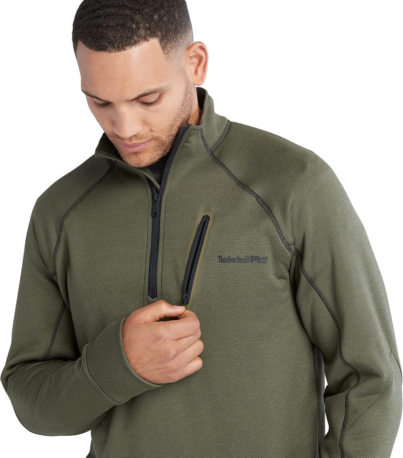 Timberland PRO Reaxion 1/4 Zip Fleece(Burnt Olive Heather)