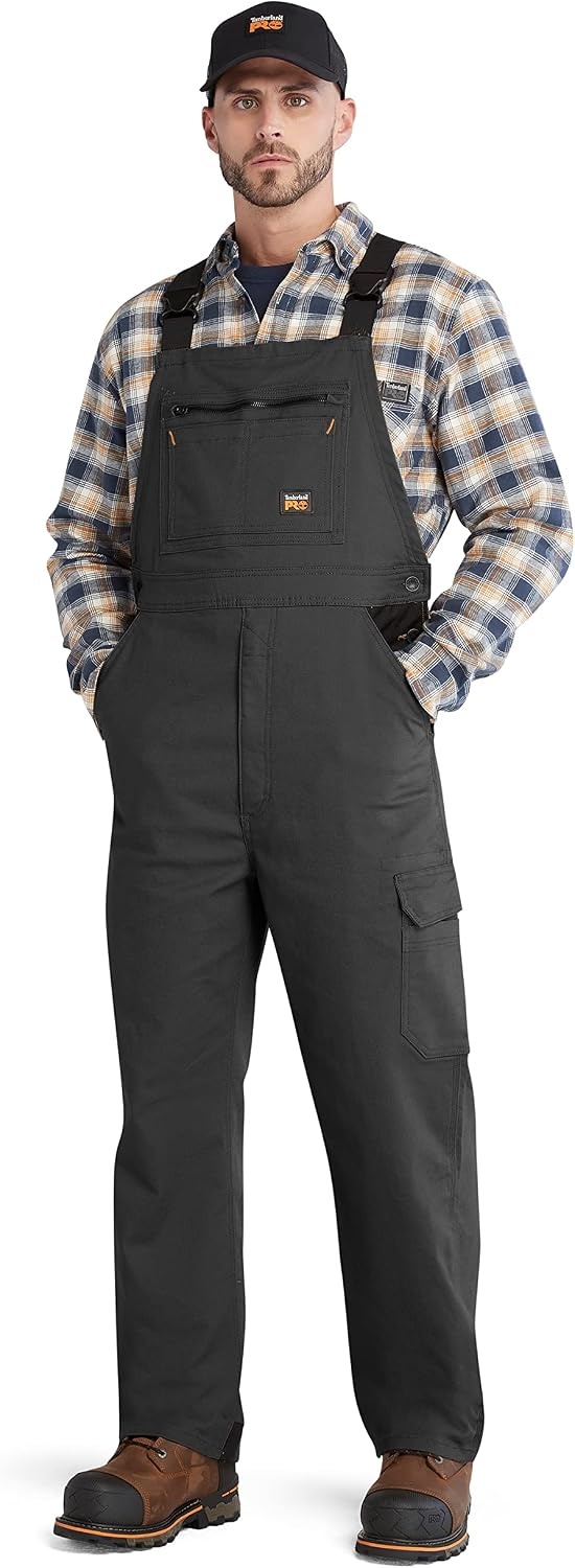 Timberland PRO Ironhide Original Fit Flex Bib Overalls(Jet Black)
