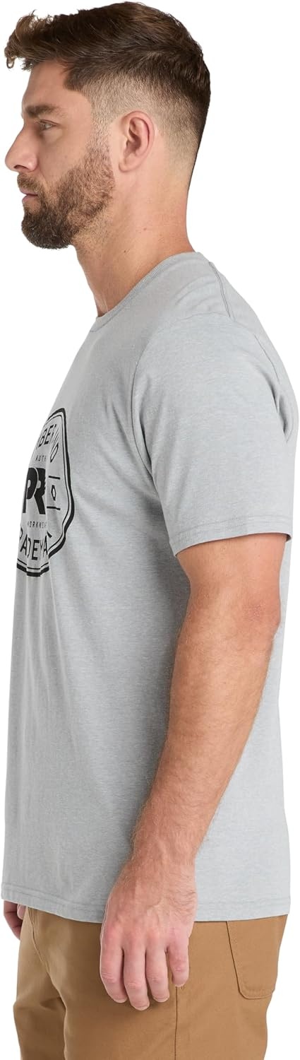 Timberland PRO Men’s Trademark Graphic Short-Sleeve T-Shirt(Medium Grey Heather)