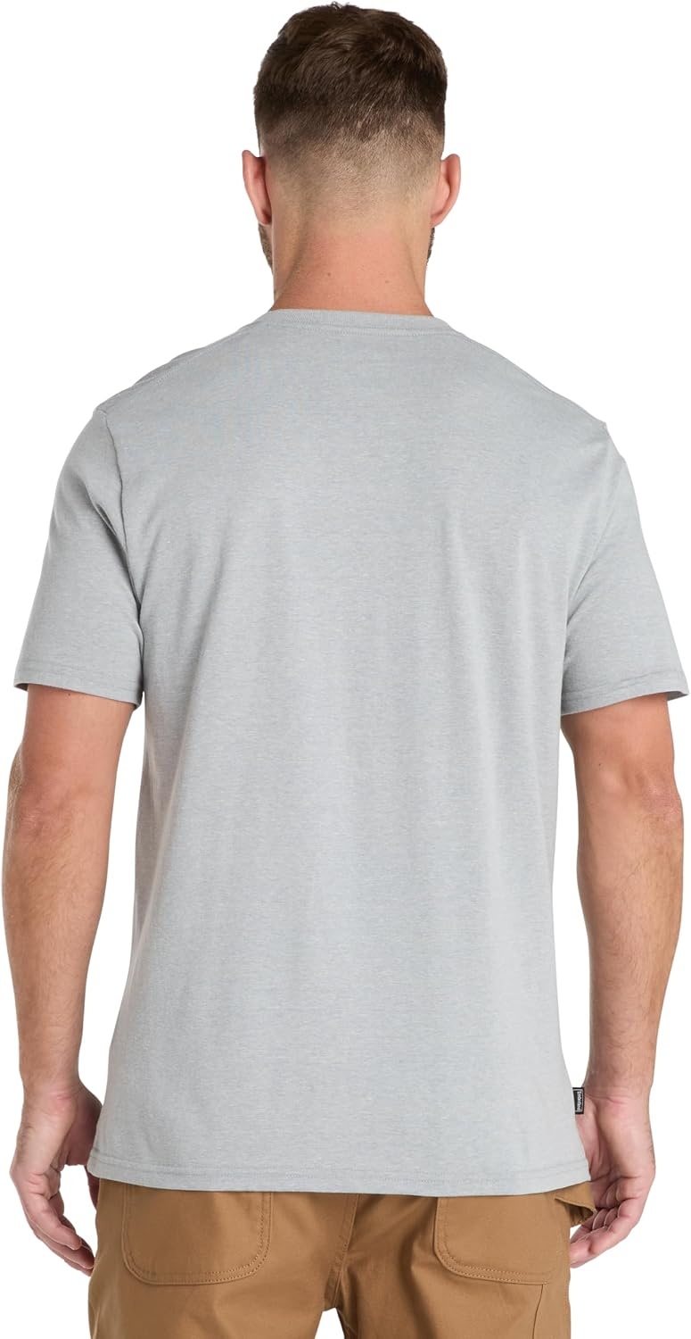 Timberland PRO Men’s Trademark Graphic Short-Sleeve T-Shirt(Medium Grey Heather)