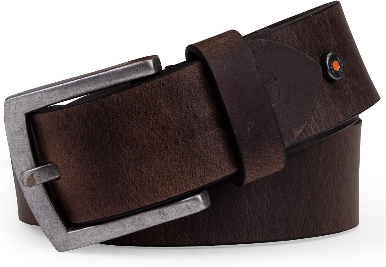 Timberland PRO Men’s 40mm Workwear Leather Belt(Brown/Rivet)