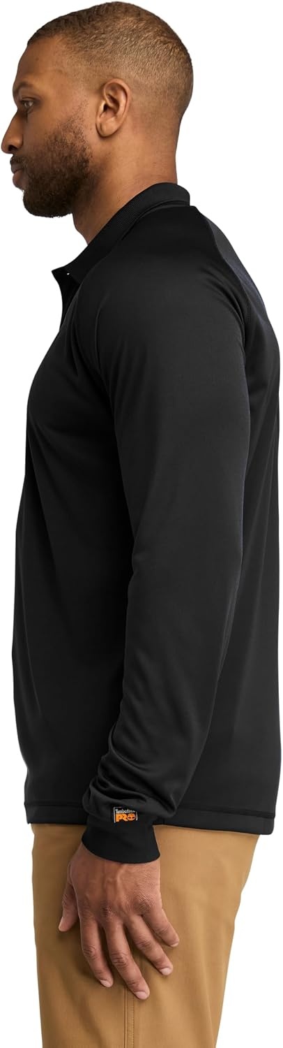Timberland PRO Men’s Wicking Good Long-Sleeve Polo(Black)