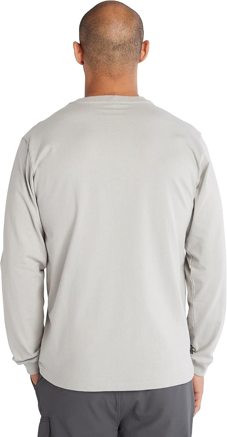 Timberland PRO Men’s Core Logo Long-Sleeve T-Shirt(Paloma)