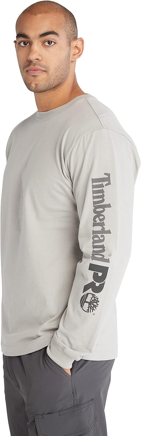 Timberland PRO Men’s Core Logo Long-Sleeve T-Shirt(Paloma)