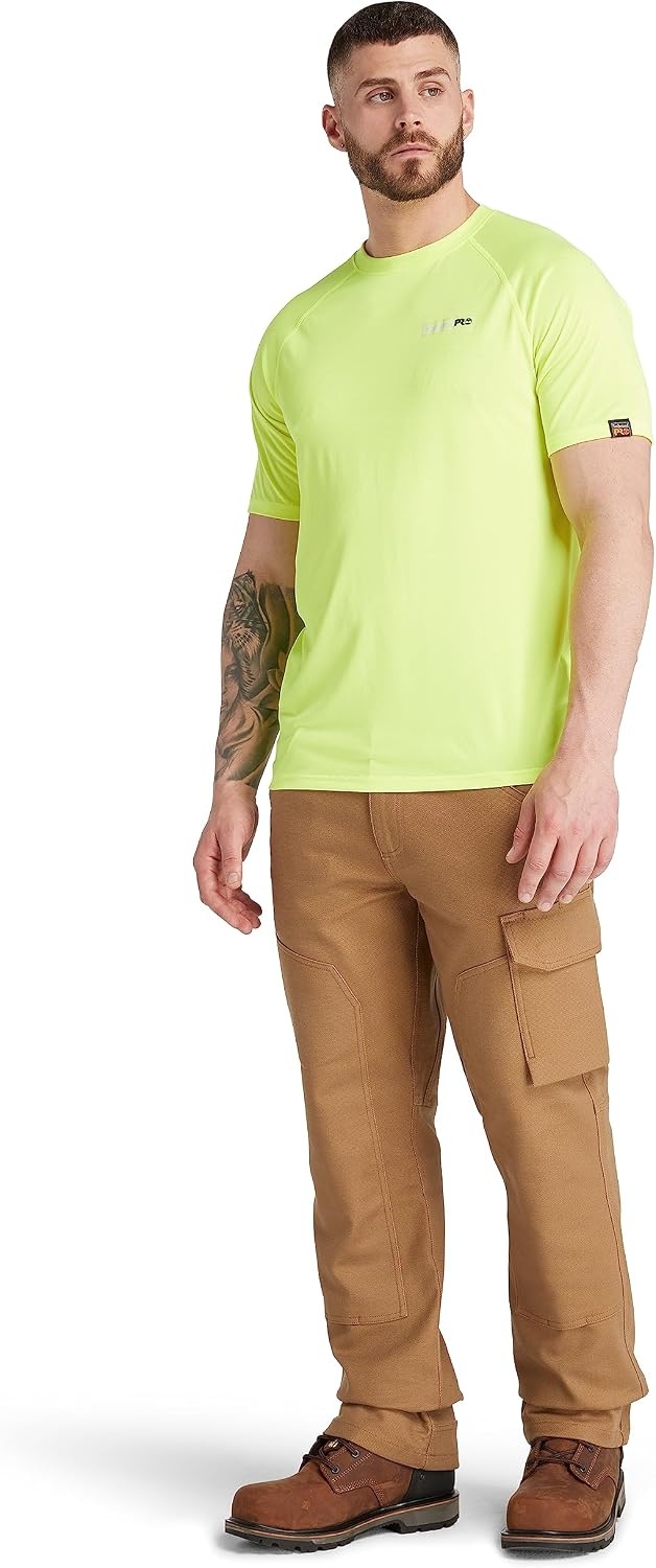 Timberland PRO Men’s Wicking Good Short-Sleeve T-Shirt 2.0(Bright Yellow)