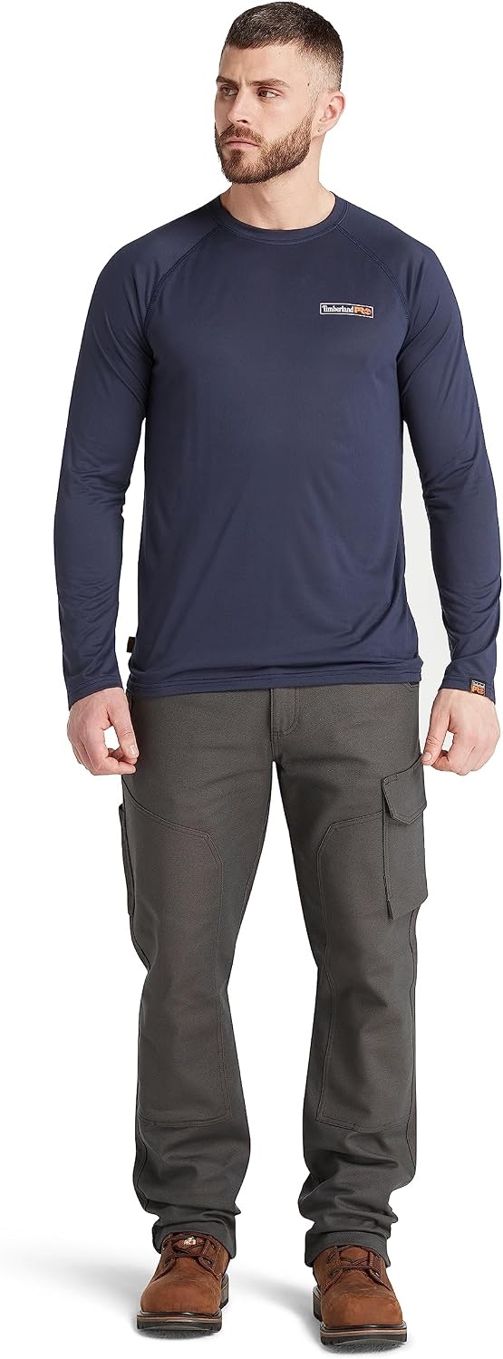 Timberland PRO Men’s Wicking Good Long-Sleeve T-Shirt 2.0(Black Iris)
