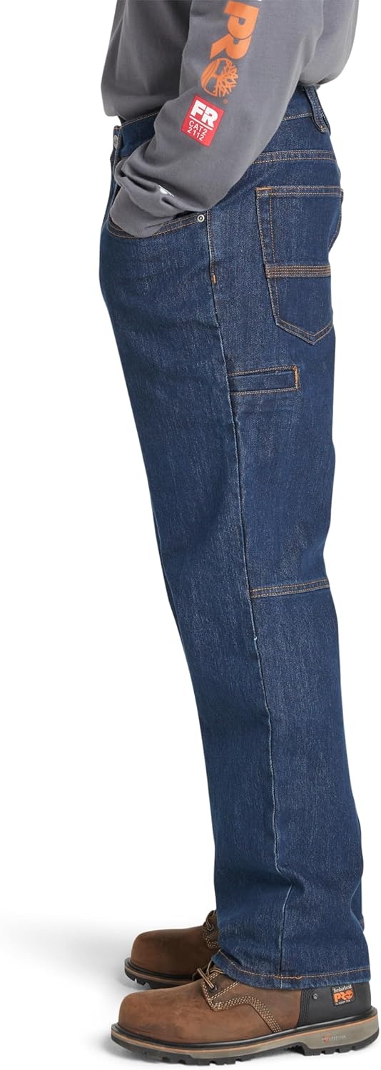 Timberland PRO Men’s Ballast Straight Fit Flex Carpenter Jeans(Dark Wash)