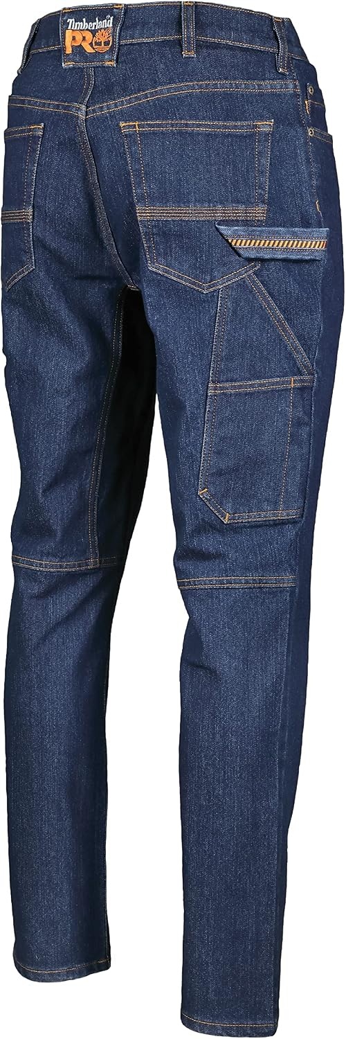 Timberland PRO Men’s Ballast Straight Fit Flex Carpenter Jeans(Dark Wash)
