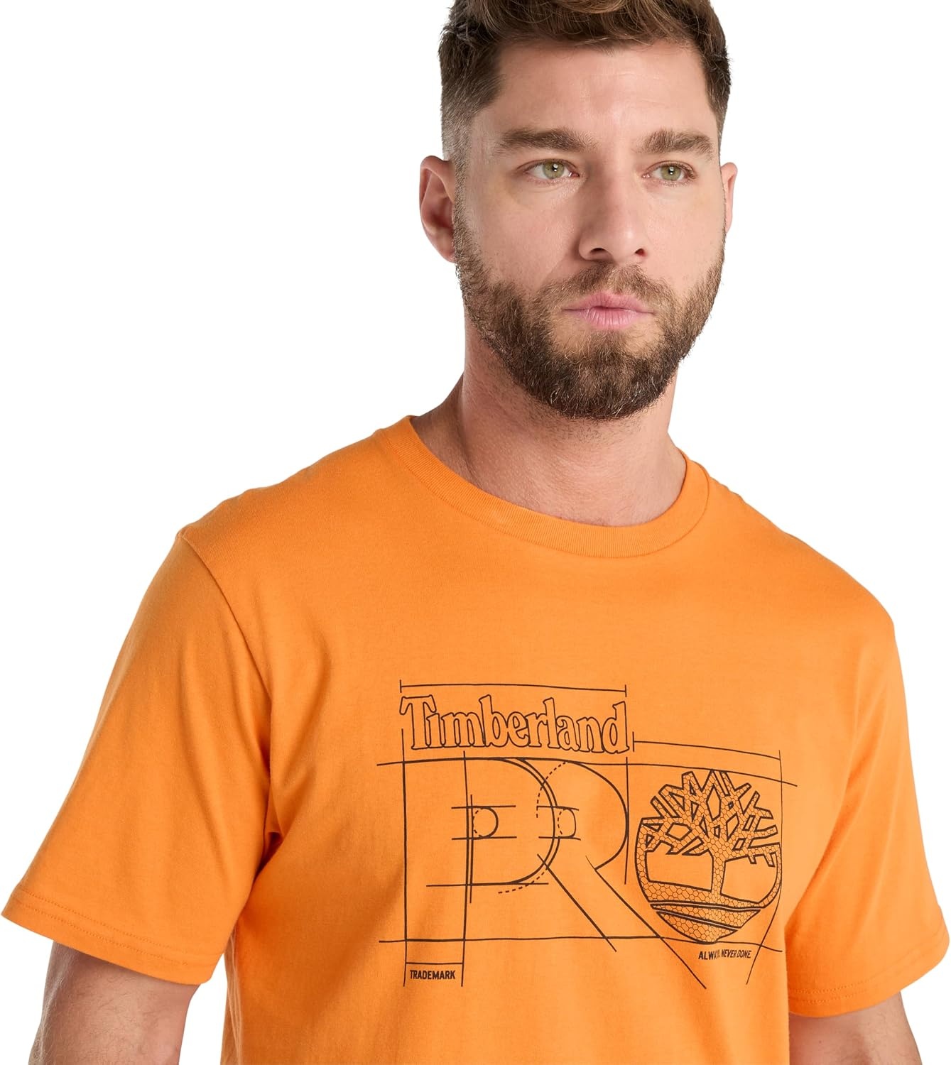 Timberland PRO Men’s Innovation Blueprint Short-Sleeve T-Shirt(Pro Orange)