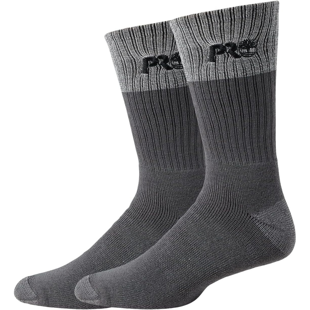 Timberland PRO 2-Pack Color-Block Full Cushion Boot Socks(Grey)