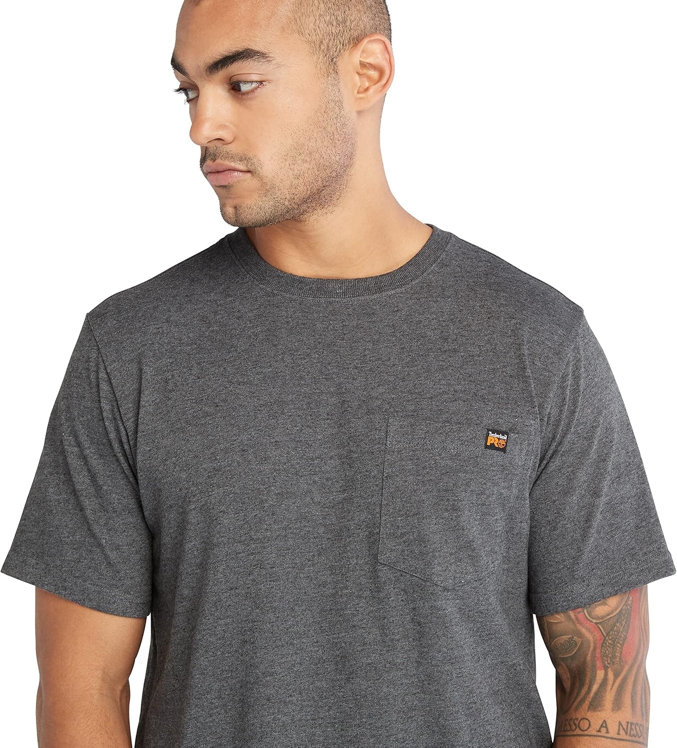 Timberland PRO Core Pocket Short Sleeve T-Shirt(Deepest Grey Heather)