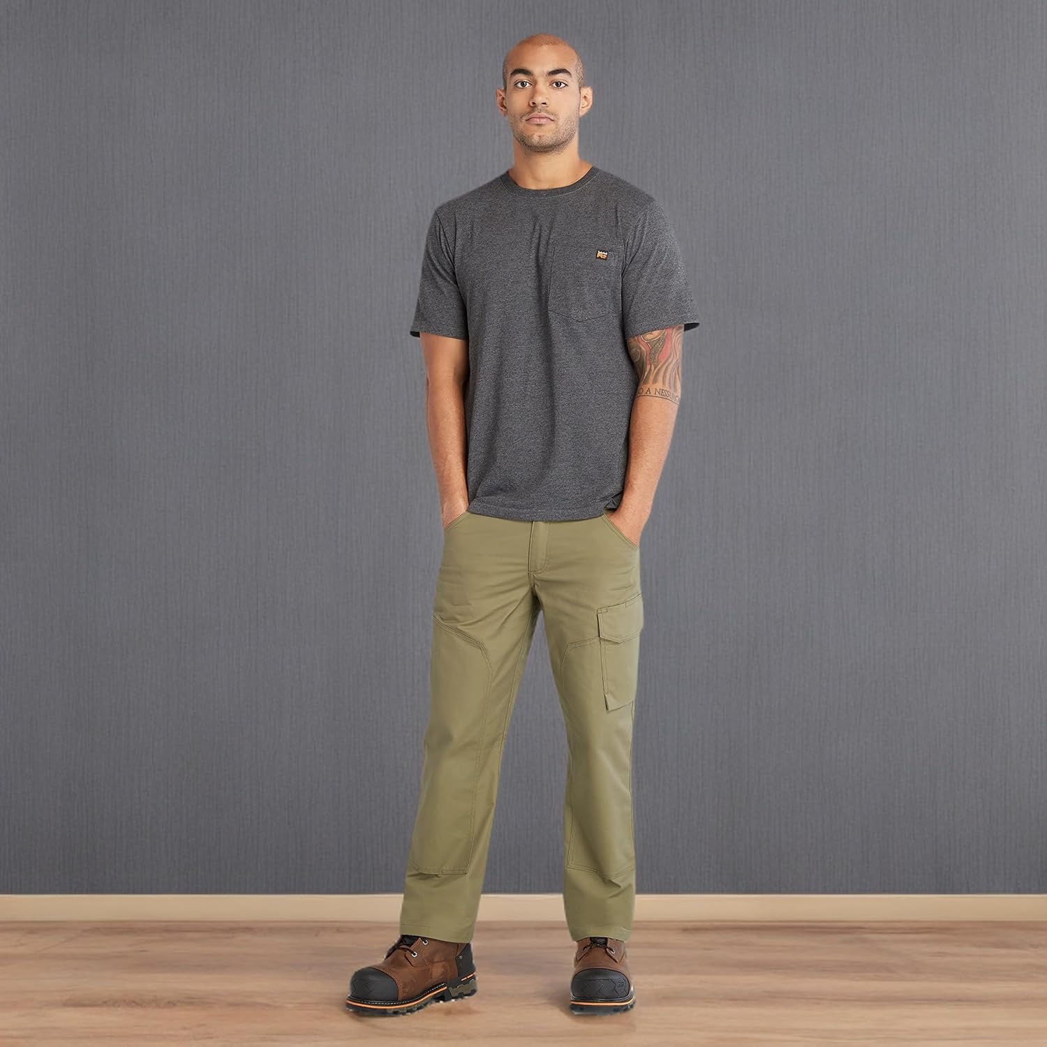 Timberland PRO Core Pocket Short Sleeve T-Shirt(Deepest Grey Heather)