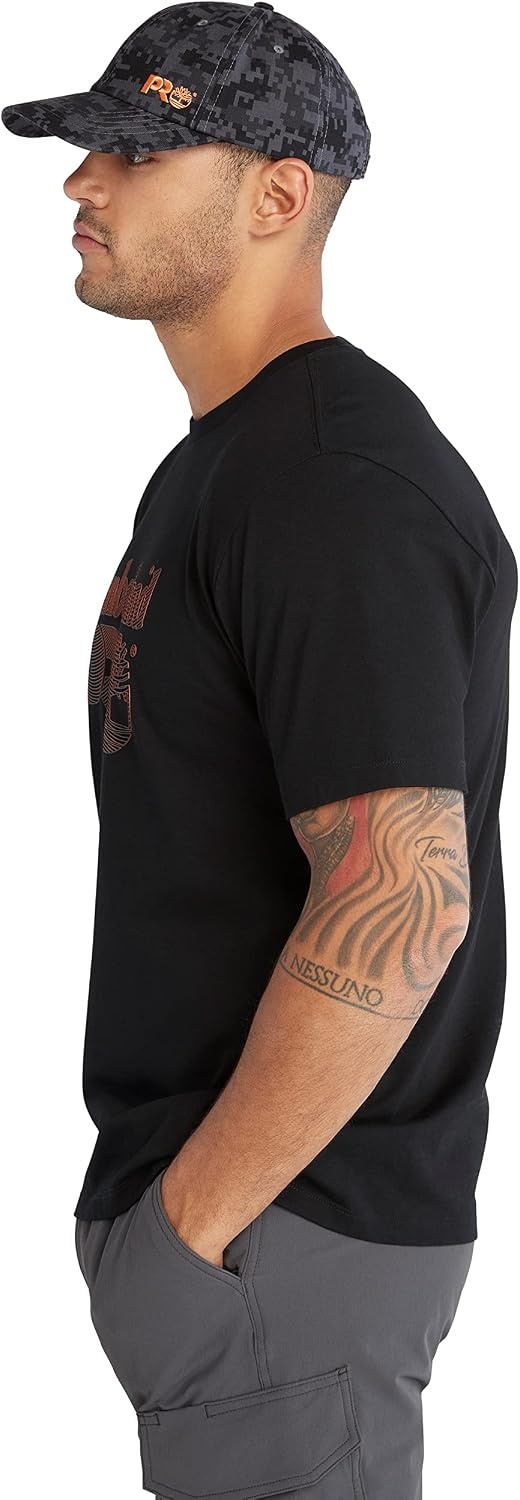 Timberland PRO Men’s Core Textured Graphic Short-Sleeve T-Shirt(Black)