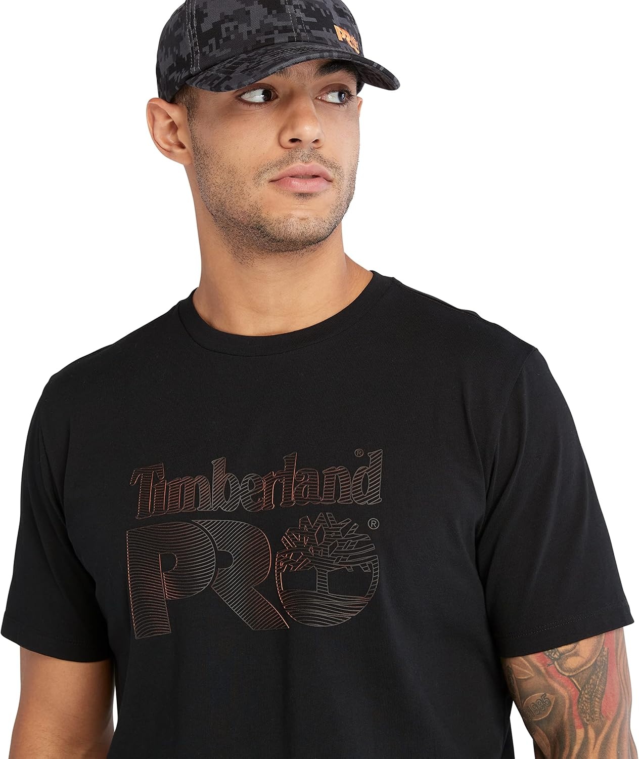 Timberland PRO Men’s Core Textured Graphic Short-Sleeve T-Shirt(Black)