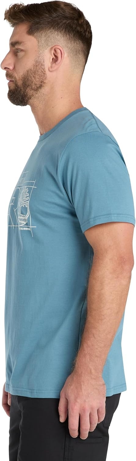Timberland PRO Men’s Innovation Blueprint Short-Sleeve T-Shirt(Bluestone)