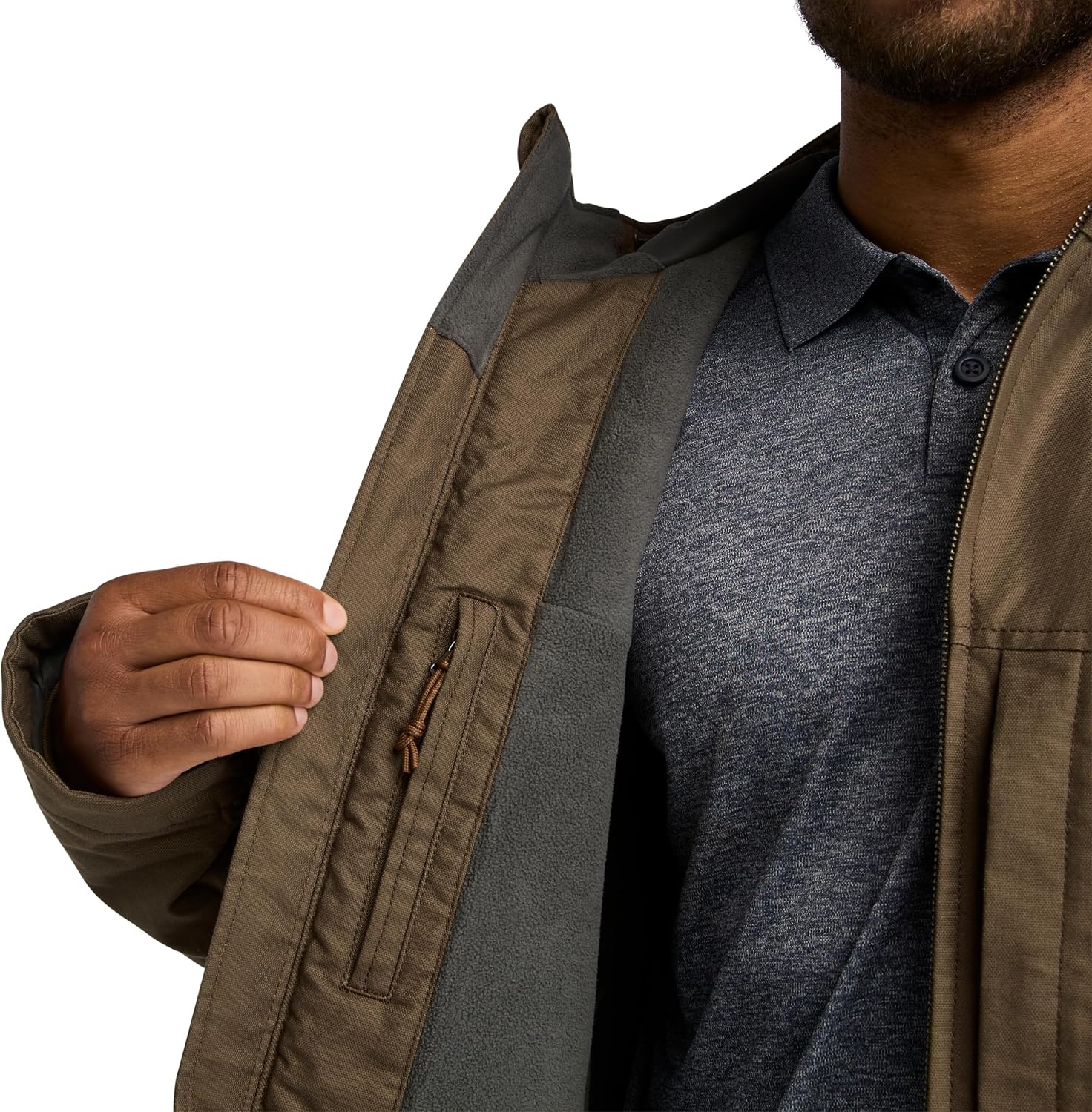 Timberland PRO Men’s Gritman Flex Canvas Hooded Jacket(Dark Earth)