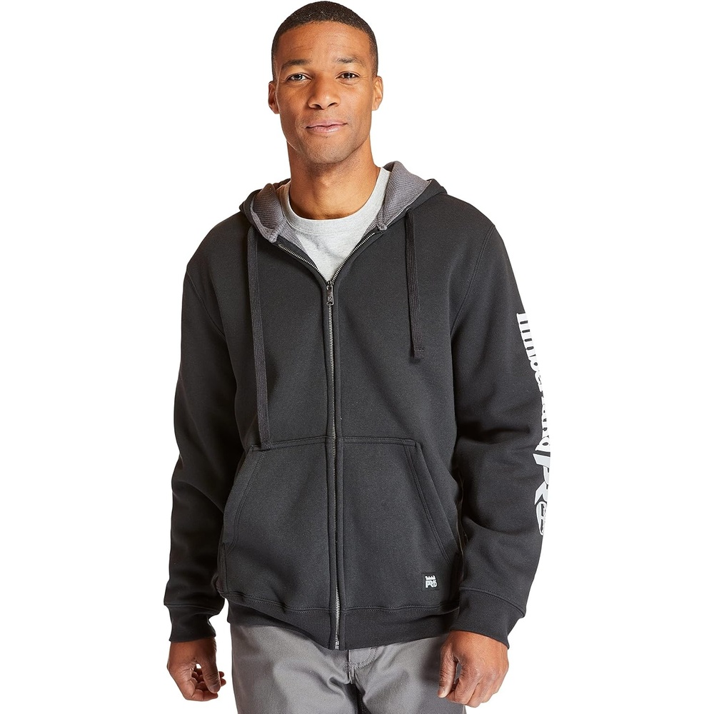 Timberland PRO Men’s Big and Tall Honcho Full-Zip Hooded Sweatshirt(Black)