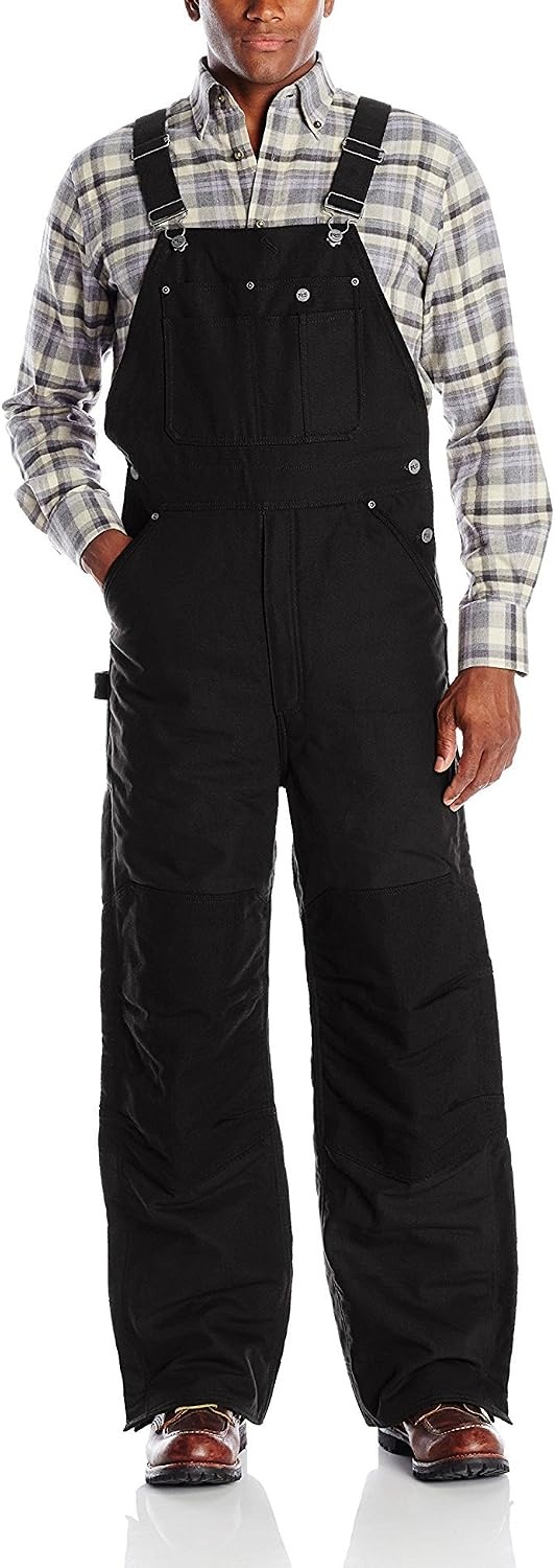 Timberland PRO Men’s Gut-Check Insulated Bib with Overlay(Jet Black)