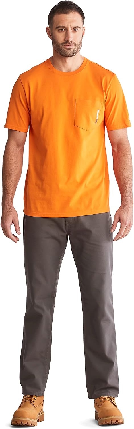 Timberland PRO Men’s Base Plate Blended Short Sleeve T-Shirt, PRO Orange, Small