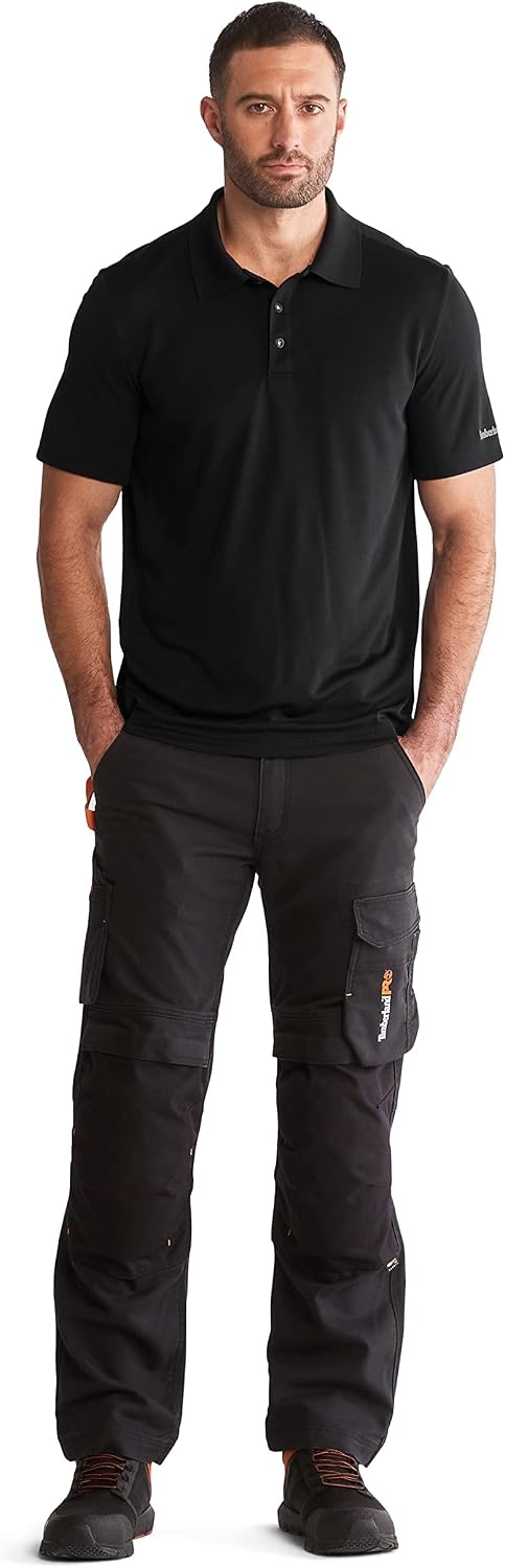 Timberland PRO Wicking Good Short Sleeve Polo(Jet Black)